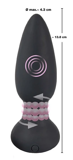 Korek analny RC Rotating & Vibrating Plug – 7 trybów rotacji — zdjęcie 5