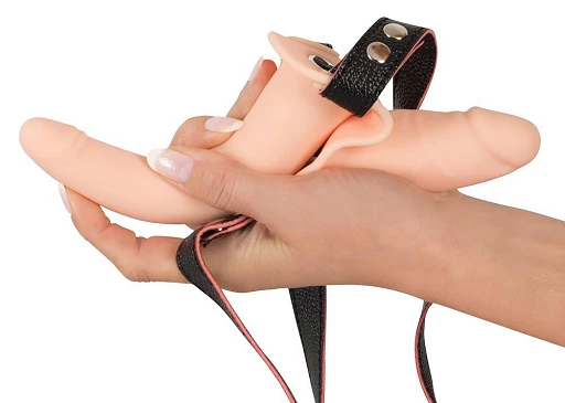 Zestaw strap-on Vibrating Double - regulowany silikon — zdjęcie 6
