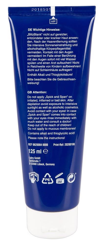 Krem do depilacji BlitzBlank - 125 ml ze szpatułką — zdjęcie 3