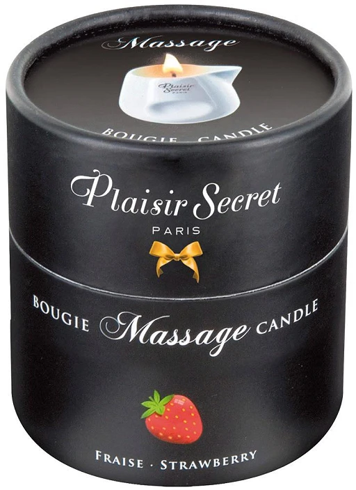 Świeca do masażu Strawberry 80 ml – ceramiczny dzbanuszek