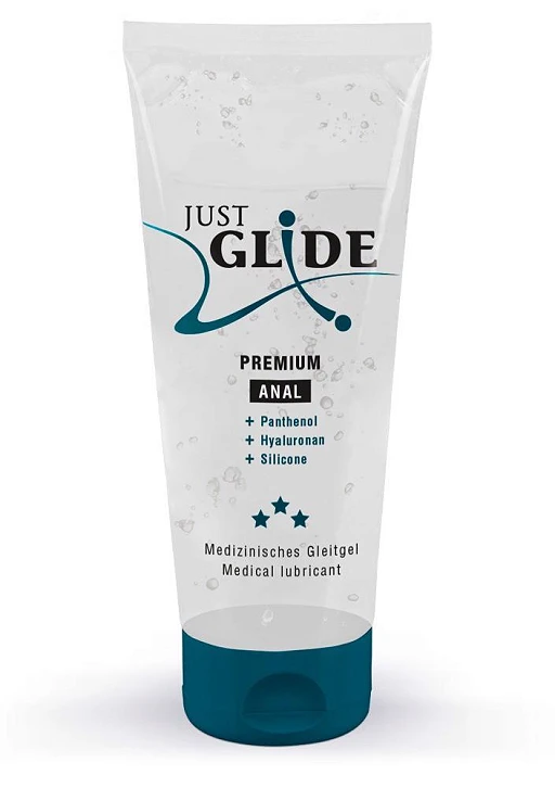 Żel analny Just Glide Premium Anal – pantenol, hialuron, 200 ml