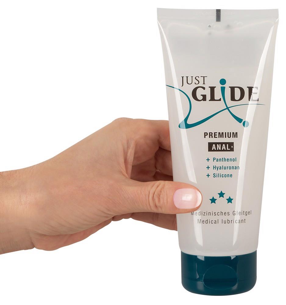 Żel analny Just Glide Premium Anal – pantenol, hialuron, 200 ml — zdjęcie 2