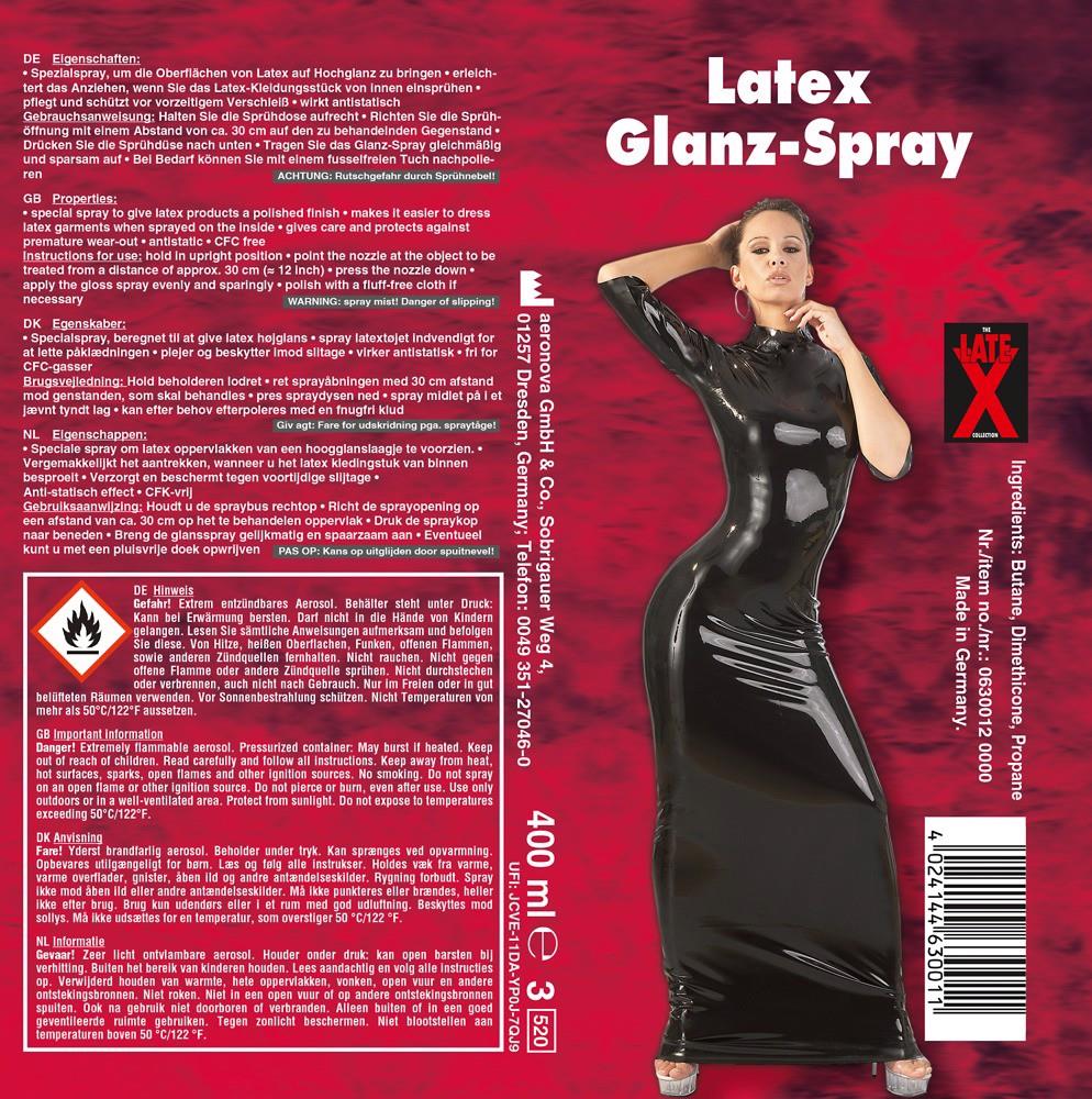Spray nabłyszczający do lateksu - silikonowy, antystatyczny, 400 ml — zdjęcie 3