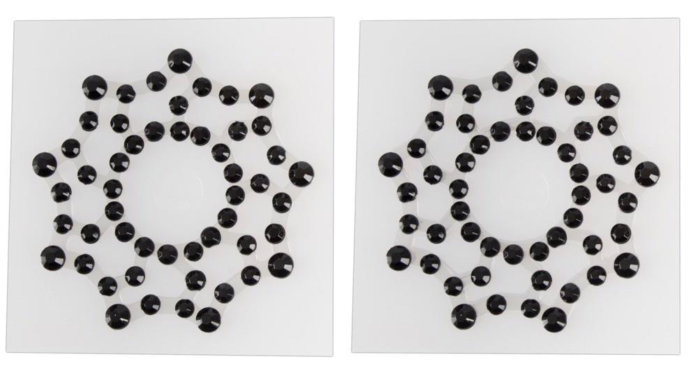Naklejki na sutki Cottelli Rhinestone – czarne dżety, 2 szt. — zdjęcie 1