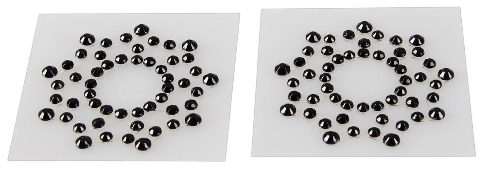 Naklejki na sutki Cottelli Rhinestone – czarne dżety, 2 szt. — zdjęcie 2