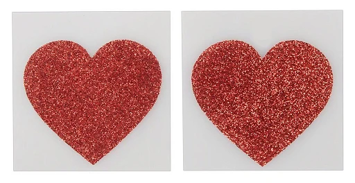 Nasutniki Cottelli Heart – czerwone brokatowe serduszka