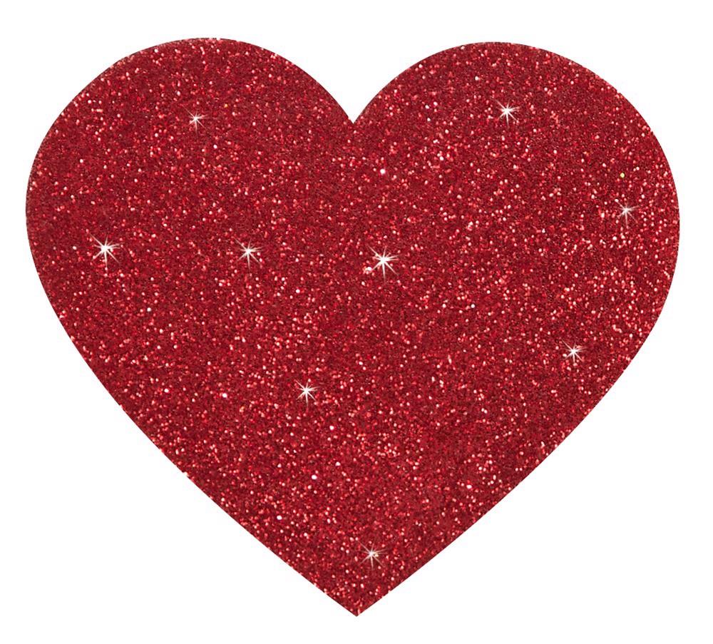 Nasutniki Cottelli Heart – czerwone brokatowe serduszka — zdjęcie 2