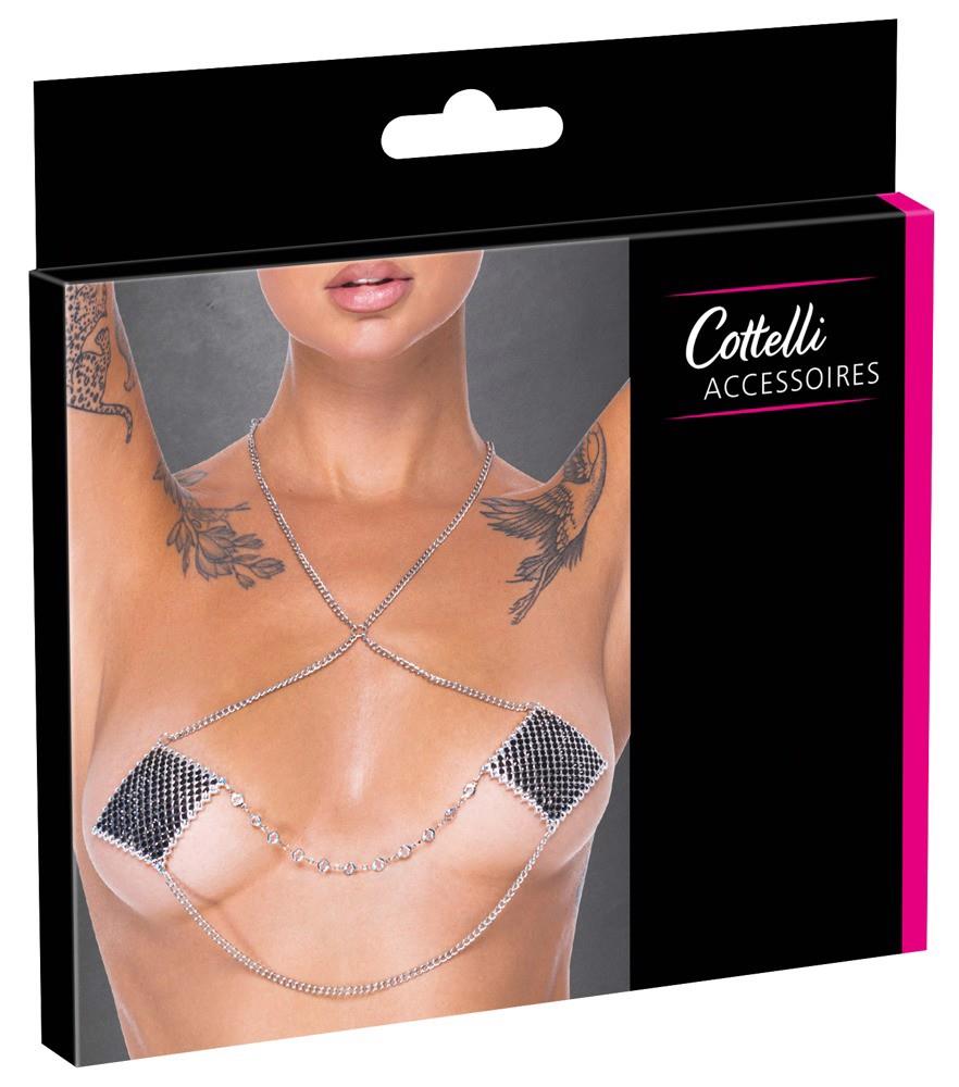 Nasutniki Cottelli Nipple Stickers Square – srebrne łańcuszki, 5,5 cm — zdjęcie 5