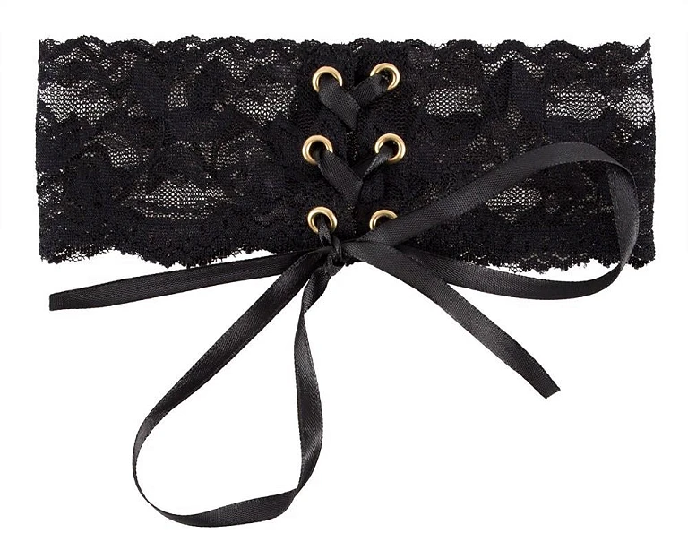 Choker Cottelli Lace – koronkowy, z satynową tasiemką