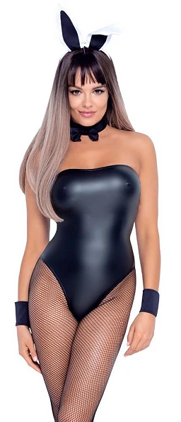Kostium króliczka Bunny Body – matowe body, zestaw 5-częściowy, M — zdjęcie 3