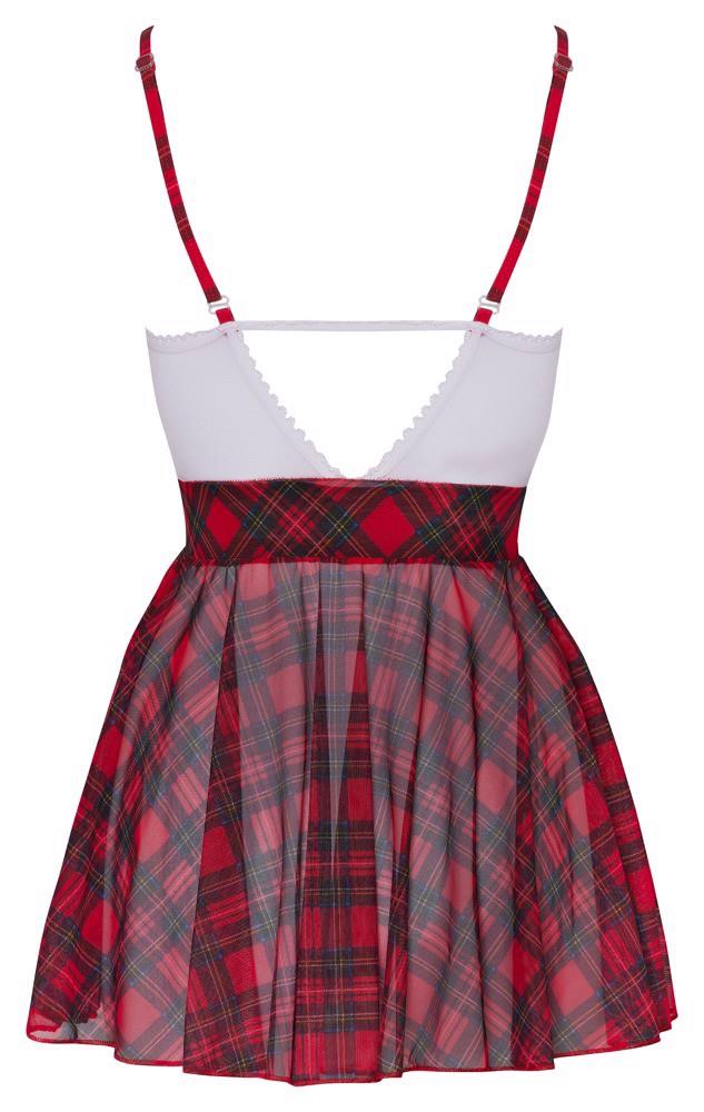 Strój uczennicy – kratka, koronkowy top, L — zdjęcie 8