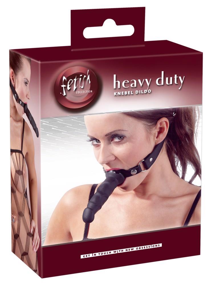 Knebel z dildo – 12 cm, paski z regulacją — zdjęcie 1