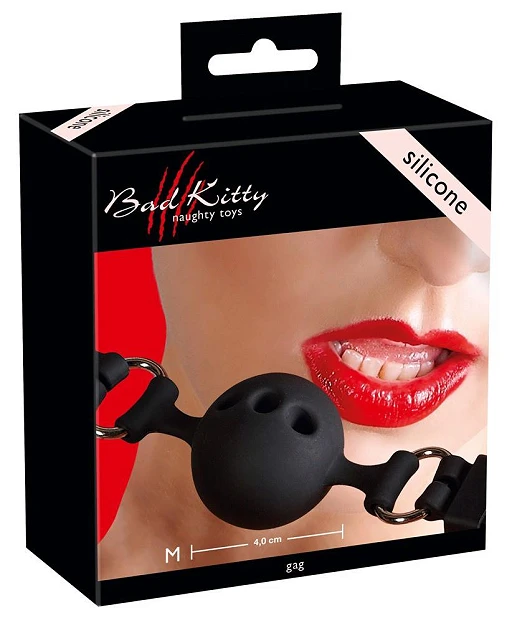 Knebel Silicone Gag - czarny, silikonowy, regulowany — zdjęcie 8