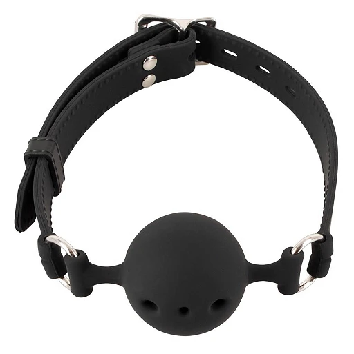 Knebel Silicone Gag - czarny, silikonowy, regulowany