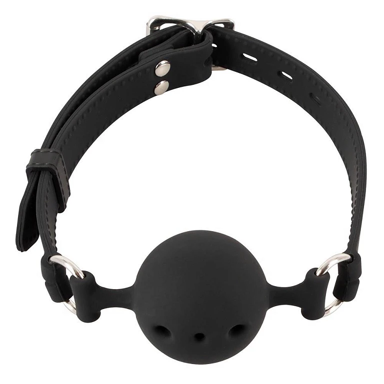 Knebel Bad Kitty Silicone Gag – czarny, silikonowy, regulowany