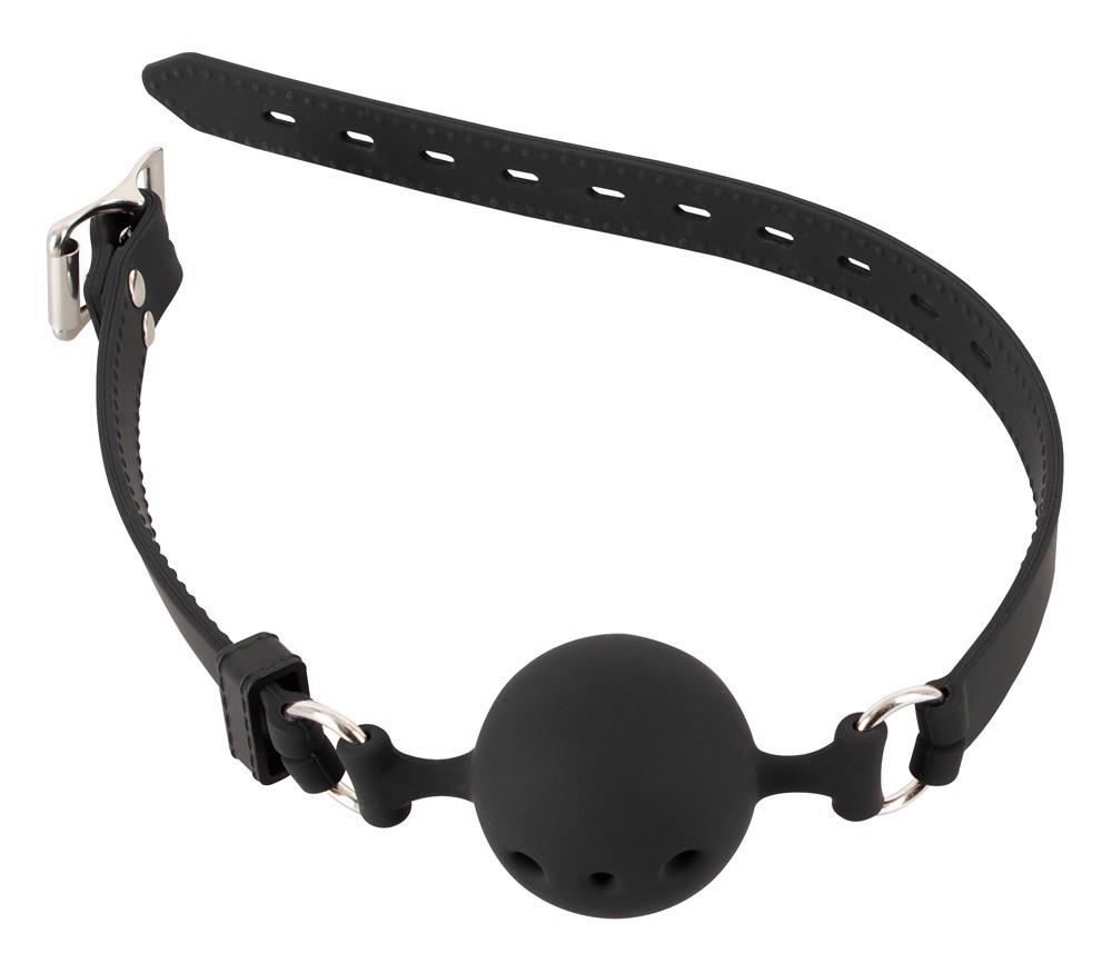 Knebel Silicone Gag - czarny, silikonowy, regulowany — zdjęcie 2