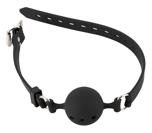 Knebel Silicone Gag - czarny, silikonowy, regulowany — zdjęcie 2
