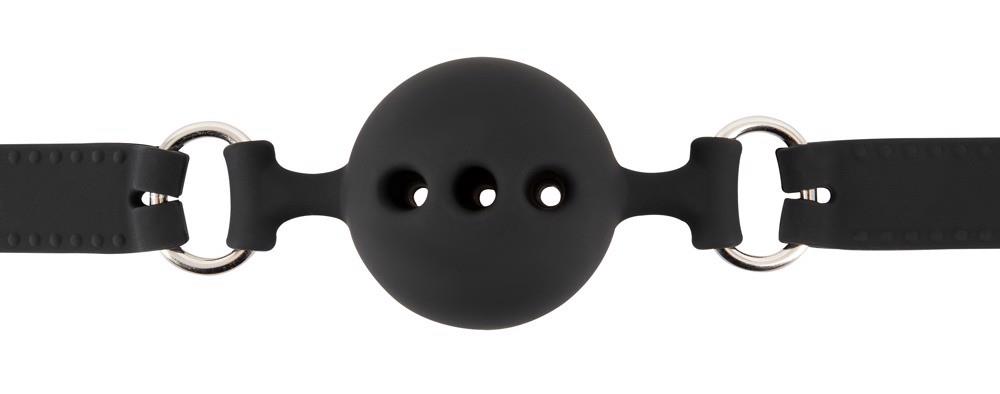 Knebel Silicone Gag - czarny, silikonowy, regulowany — zdjęcie 5