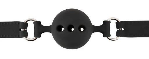 Knebel Silicone Gag - czarny, silikonowy, regulowany — zdjęcie 5