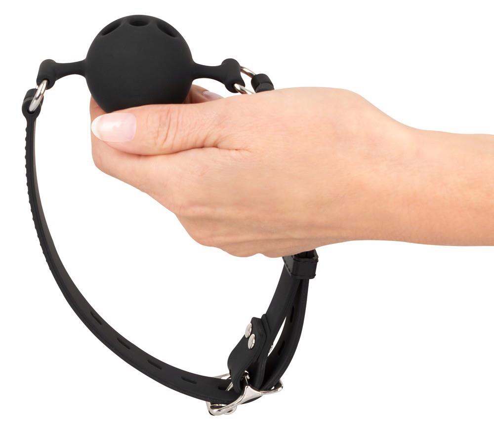 Knebel Silicone Gag - czarny, silikonowy, regulowany — zdjęcie 6