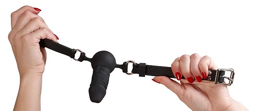 Knebel Gag Ball Silicone - silikon, regulowany pasek