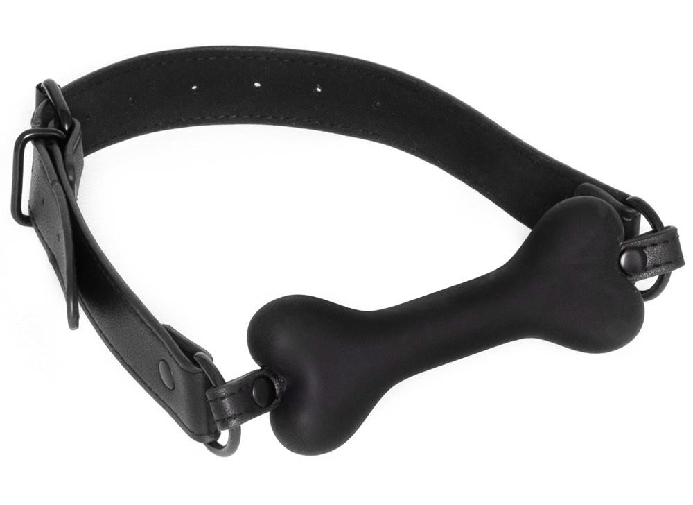 Knebel Bone Gag – silikonowa kość, regulowany pasek — zdjęcie 6