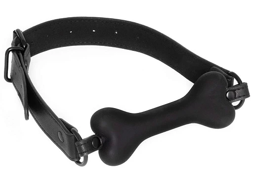 Knebel Bone Gag – silikonowa kość, regulowany pasek — zdjęcie 6
