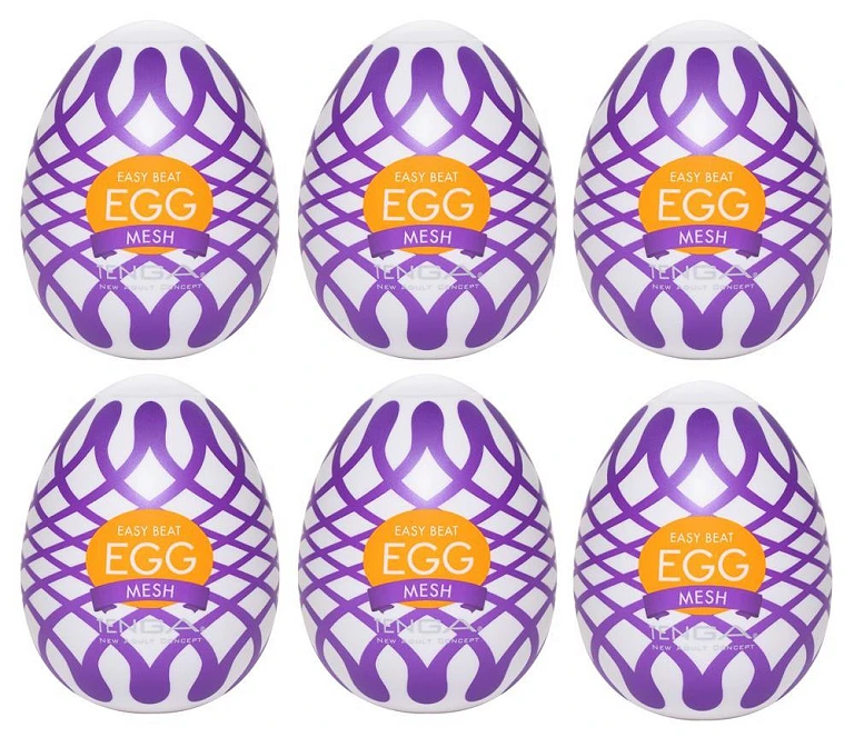 Masturbator jajko Tenga Egg Mesh – siateczkowa struktura, 6 sztuk