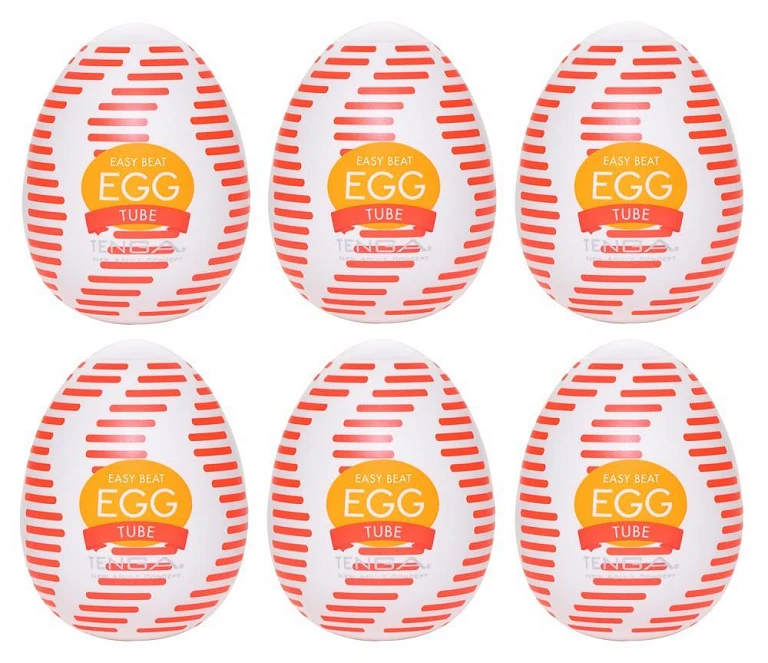Masturbator jajko Tenga Egg Tube – żebrowane wnętrze, 6 sztuk