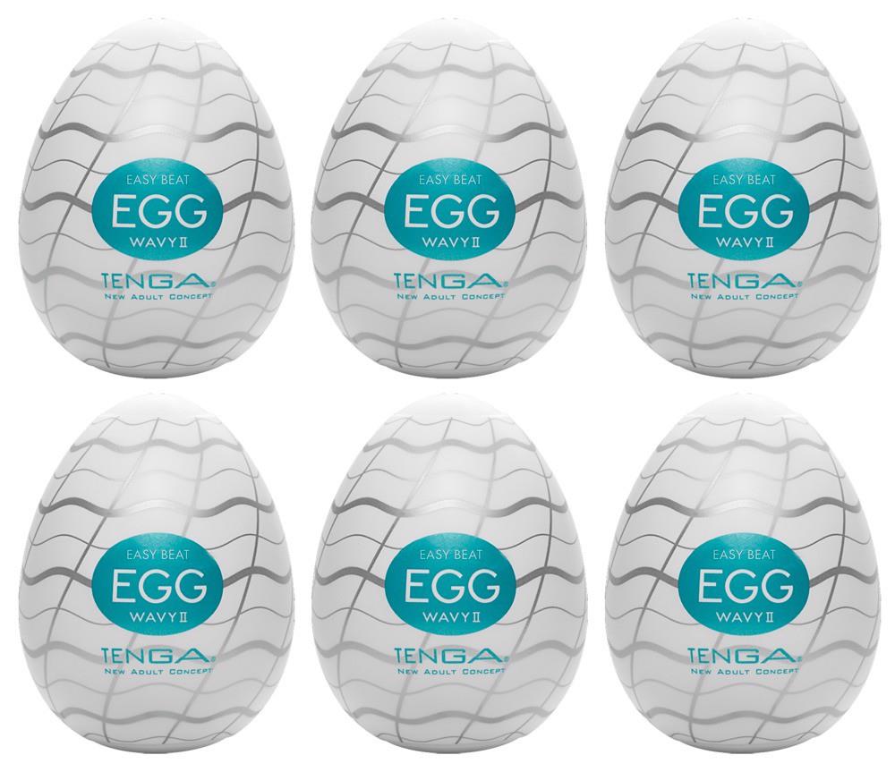 Masturbator jajko Tenga Egg Wavy II – zestaw 6 sztuk, falisty rękaw — zdjęcie 1