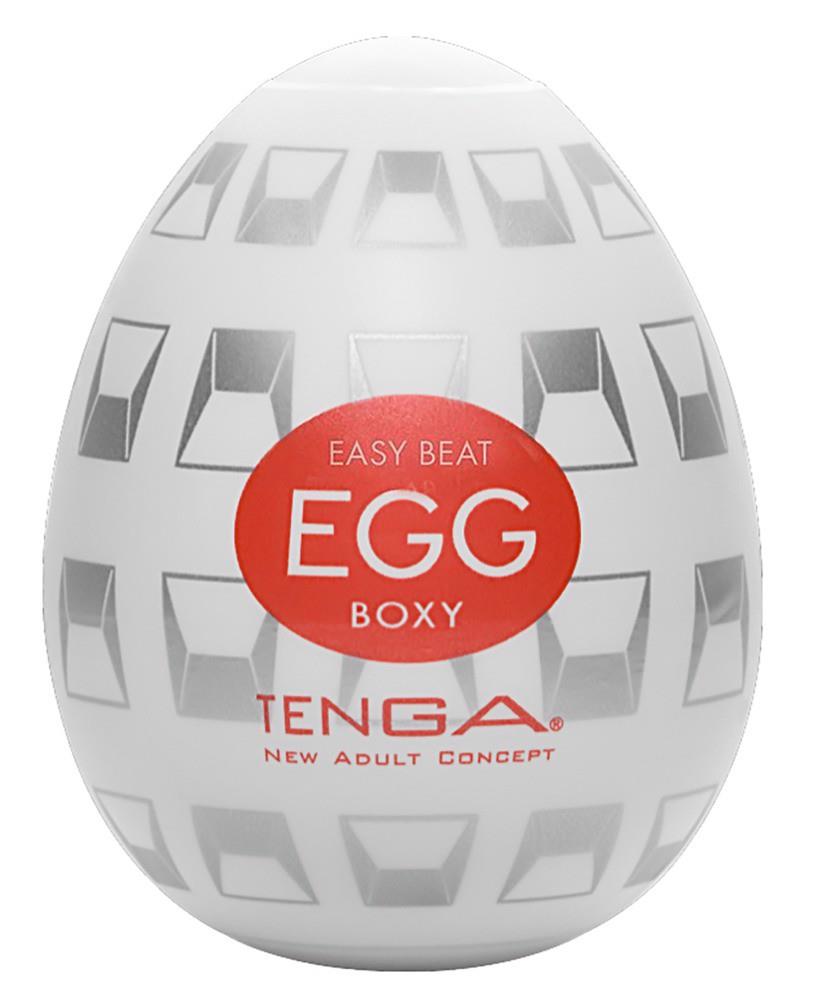 Masturbator jajko Tenga Egg Boxy – jednorazowy, rozciągliwy rękaw TPE — zdjęcie 1