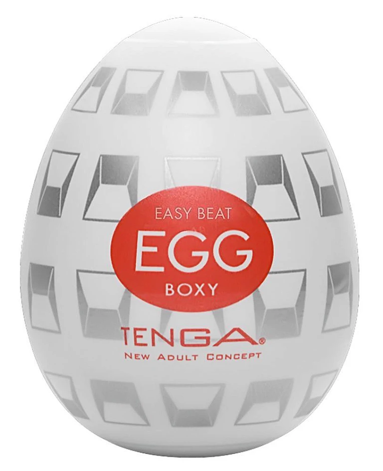 Masturbator jajko Tenga Egg Boxy – jednorazowy, rozciągliwy rękaw TPE
