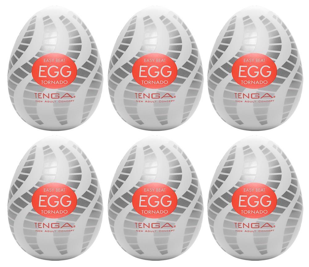 Masturbator jednorazowy Tenga Egg Tornado – spiralne rowki, 6 sztuk — zdjęcie 1