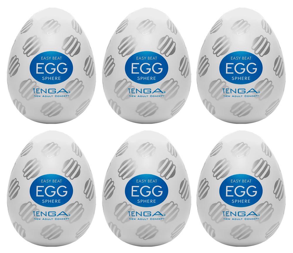 Masturbator jajko Tenga Egg Sphere – rowkowane kule, 6 sztuk — zdjęcie 1