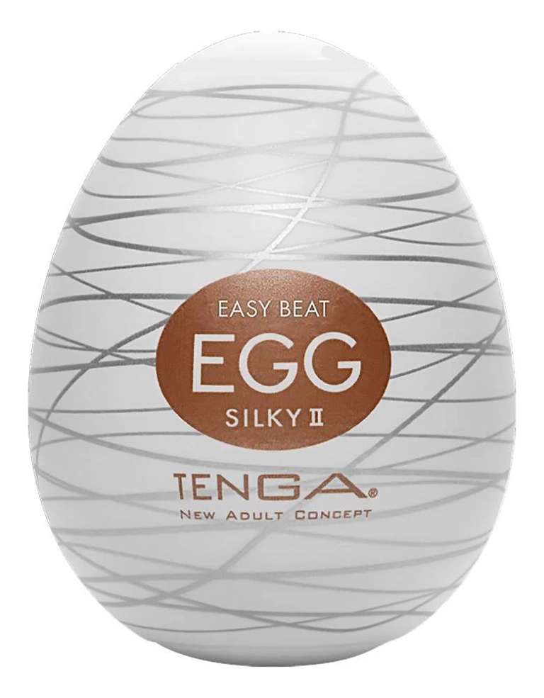 Masturbator Tenga Egg Silky II – jednorazowy, rowkowana nić w środku