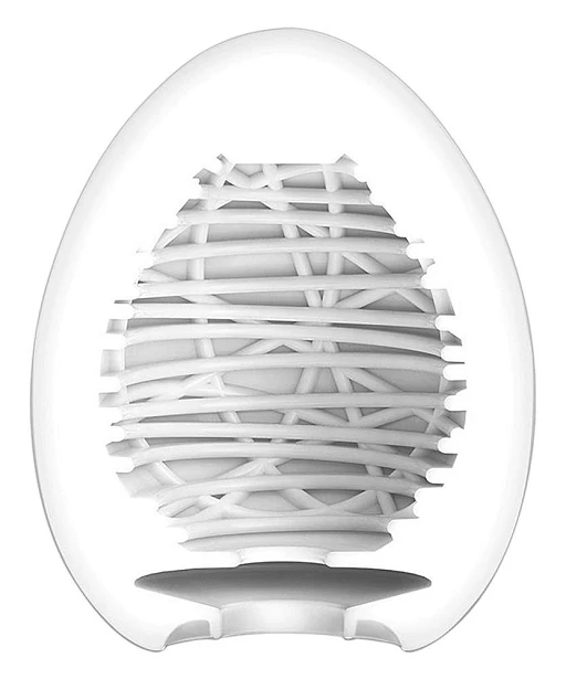 Masturbator Tenga Egg Silky II – jednorazowy, rowkowana nić w środku — zdjęcie 2