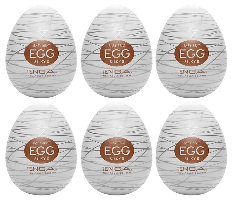 Masturbator Tenga Egg Silky II – jednorazowy, zestaw 6 sztuk