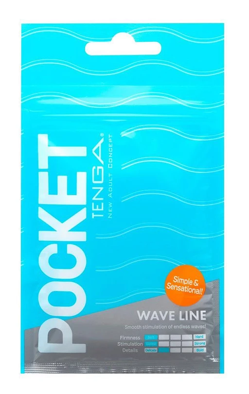 Masturbator jednorazowy Tenga Pocket Wave Line – faliste wnętrze — zdjęcie 4