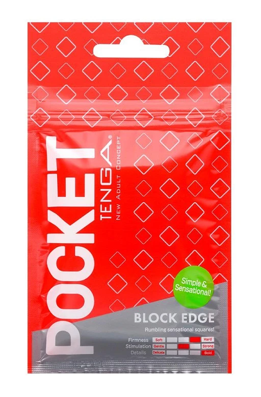 Masturbator kieszonkowy Tenga Pocket Block Edge – jednorazowy — zdjęcie 4