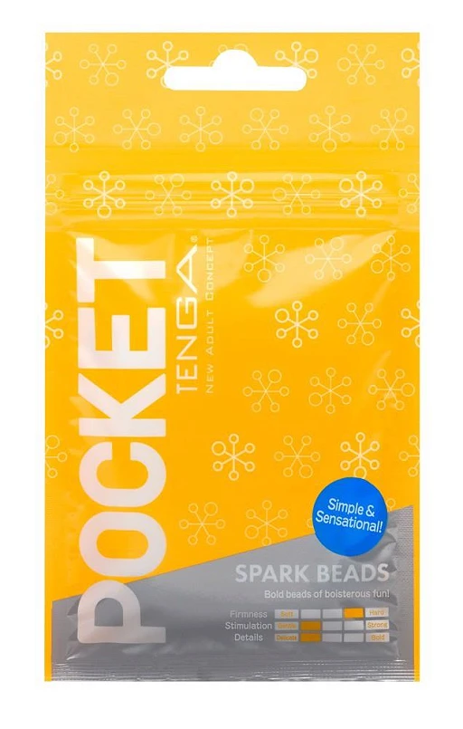 Masturbator Tenga Pocket Spark Beads - jednorazowy, z lubrykantem — zdjęcie 4