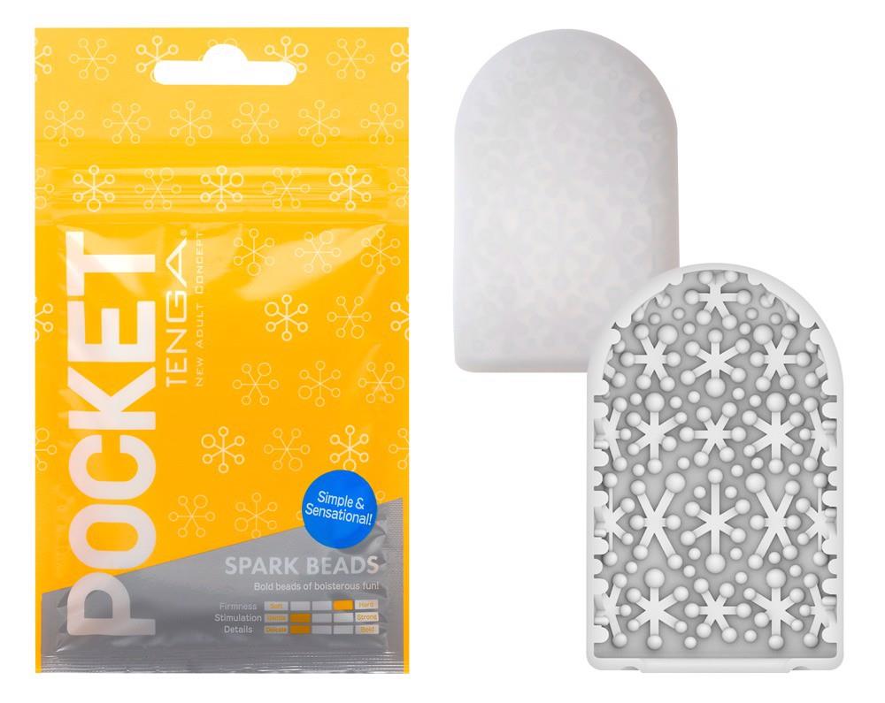 Masturbator Tenga Pocket Spark Beads - jednorazowy, z lubrykantem — zdjęcie 1