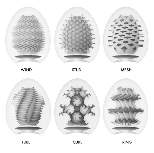 Sztuczne pochwy Egg Variety Pack - 6 unikalnych struktur — zdjęcie 3