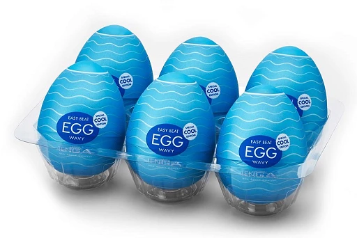 Masturbator jajko Tenga Egg Wavy II Cool Edition – zestaw 6 sztuk — zdjęcie 4