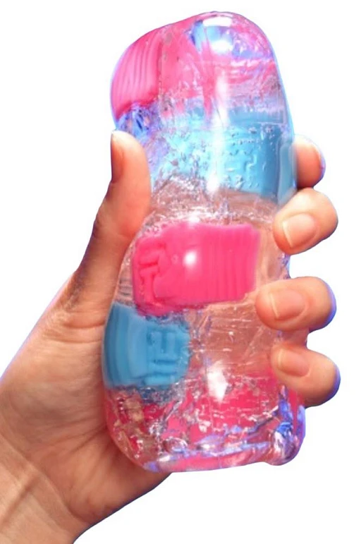 Masturbator Bobble Crazy Cubes – odwracalny, elastyczny — zdjęcie 5