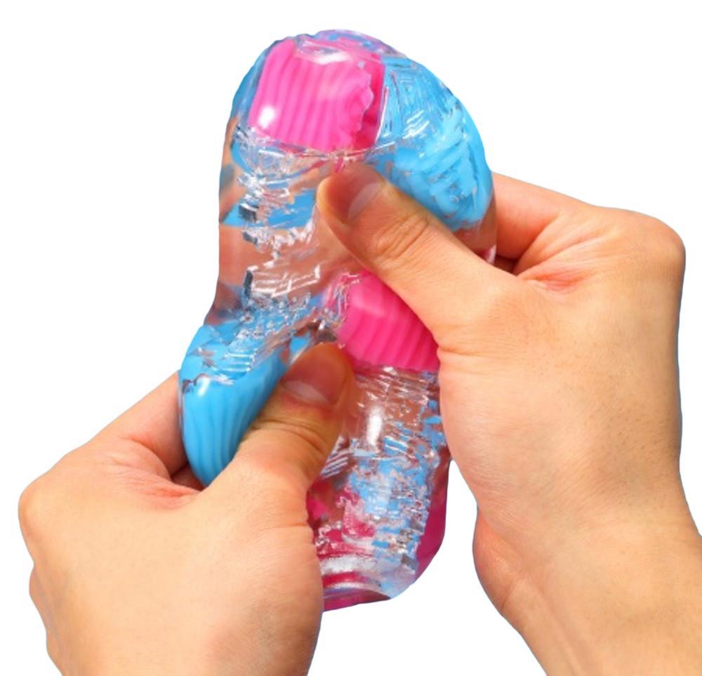 Masturbator Bobble Crazy Cubes – odwracalny, elastyczny — zdjęcie 6