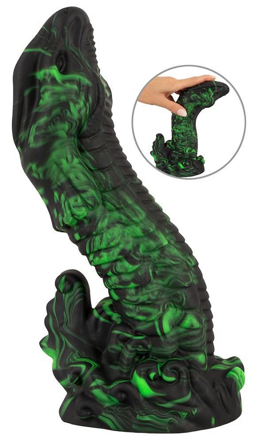 Dildo Lizard Peak – 22 cm, silikon liquid, przyssawka