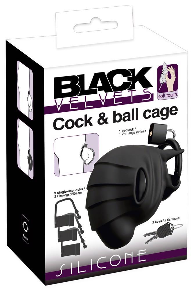 Klatka Cock & Ball - silikonowa, czarna — zdjęcie 1