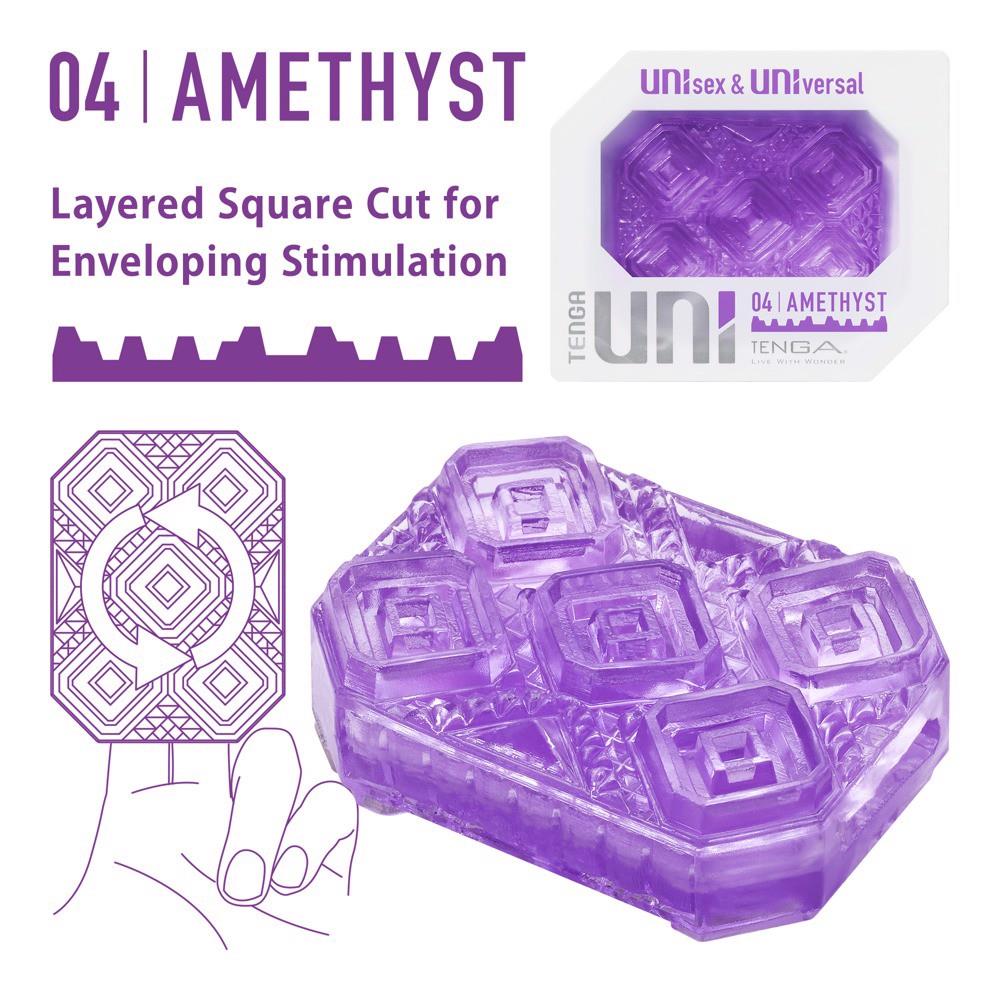 Masturbator Tenga Uni Amethyst – nakładka na palce, TPE — zdjęcie 1