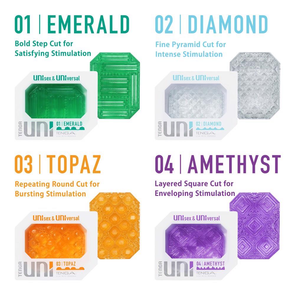 Masturbator Tenga Uni Amethyst – nakładka na palce, TPE — zdjęcie 2