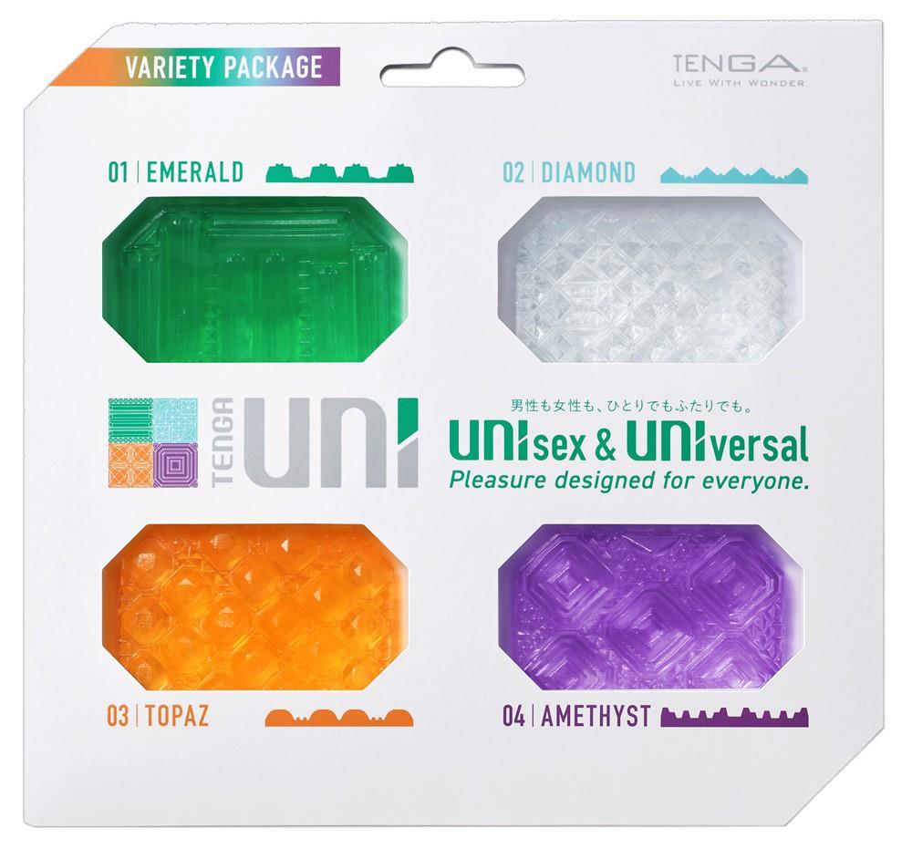 Zestaw masturbatorów Tenga UNI Variety Pack – 4 nakładki TPE — zdjęcie 4